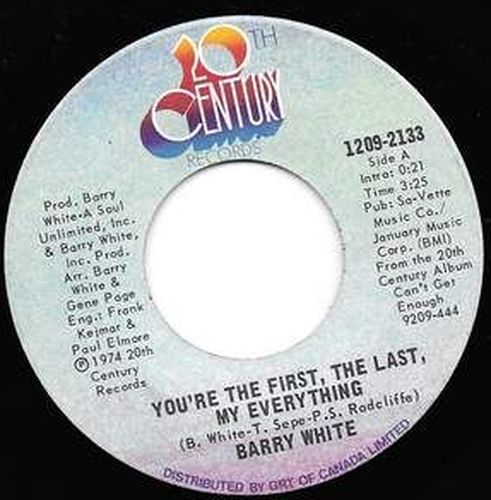 Acheter disque vinyle Barry White You're The First, The Last, My Everything / More Than Anything, You're My Everything a vendre